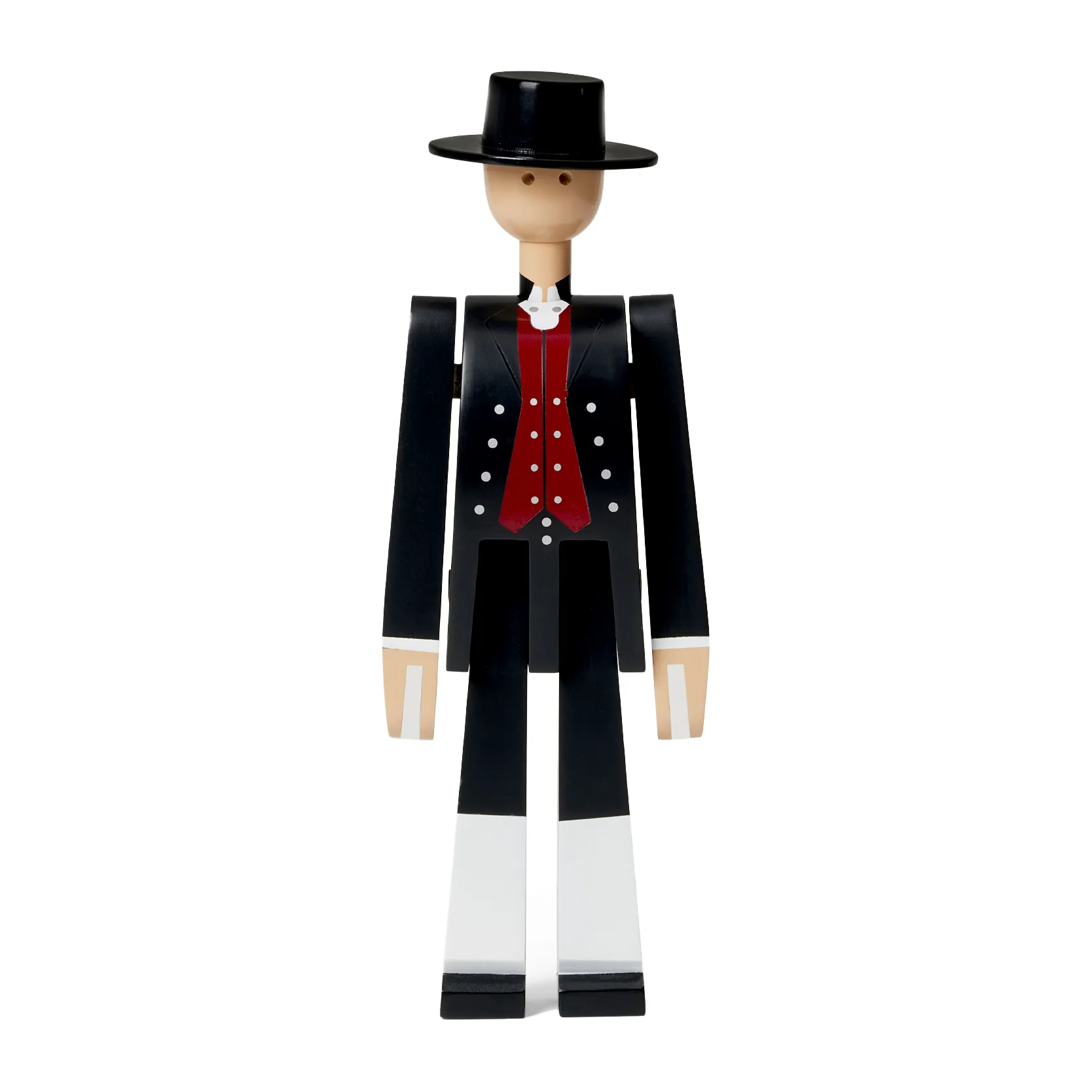 Kay Bojesen homem com traje folclórico norueguês, Preto-vermelho-branco Kay Bojesen Denmark