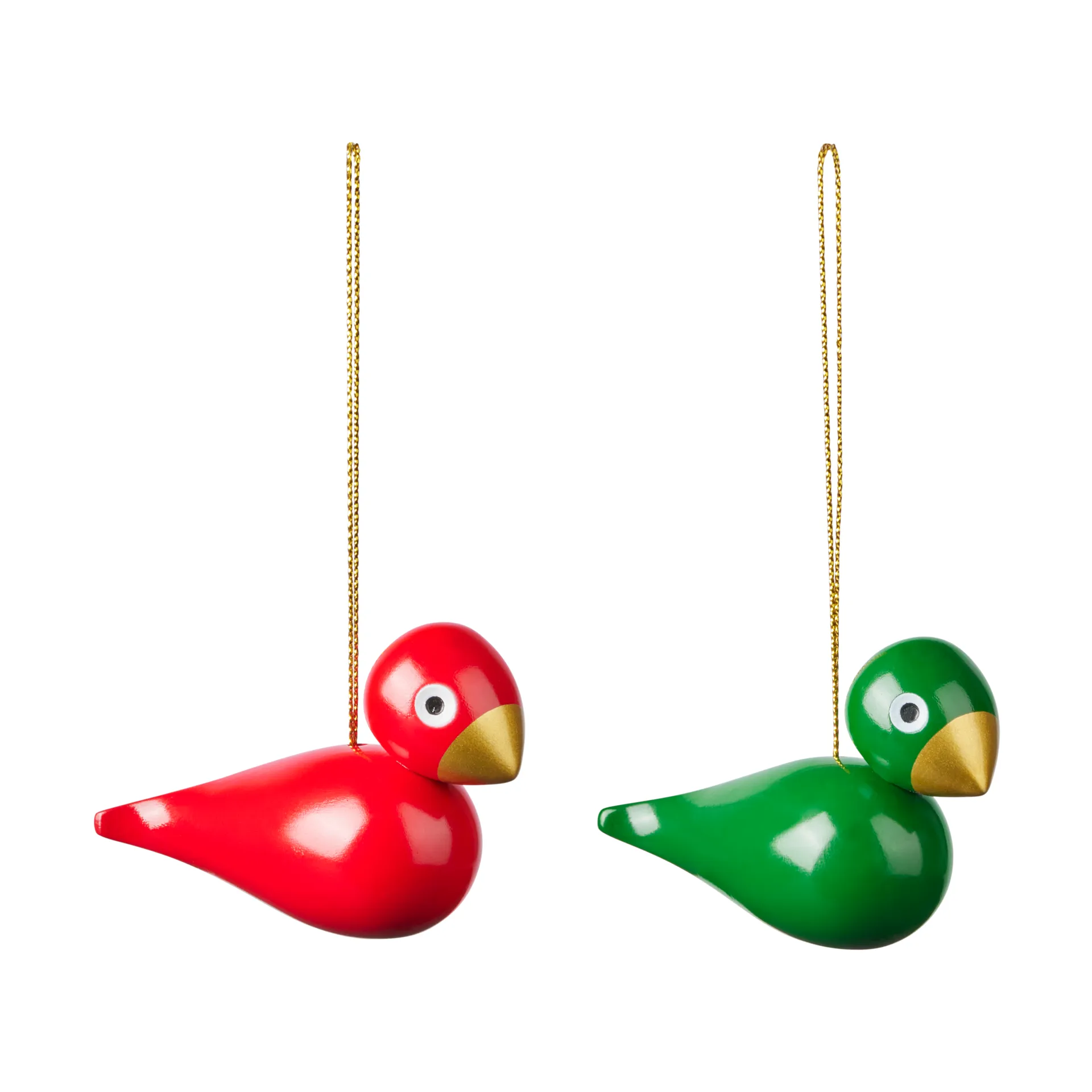 Kay Bojesen pendente de Natal com pássaros 2 peças, Vermelho-verde Kay Bojesen Denmark