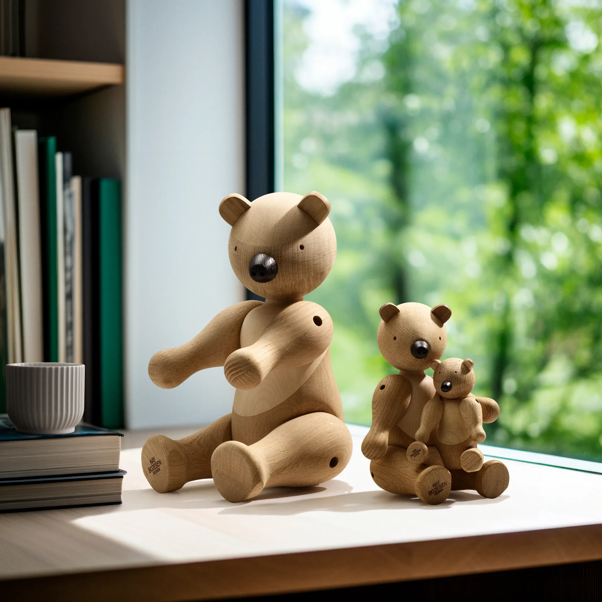 Kay Bojesen urso de madeira grande, carvalho-ácer Kay Bojesen Denmark