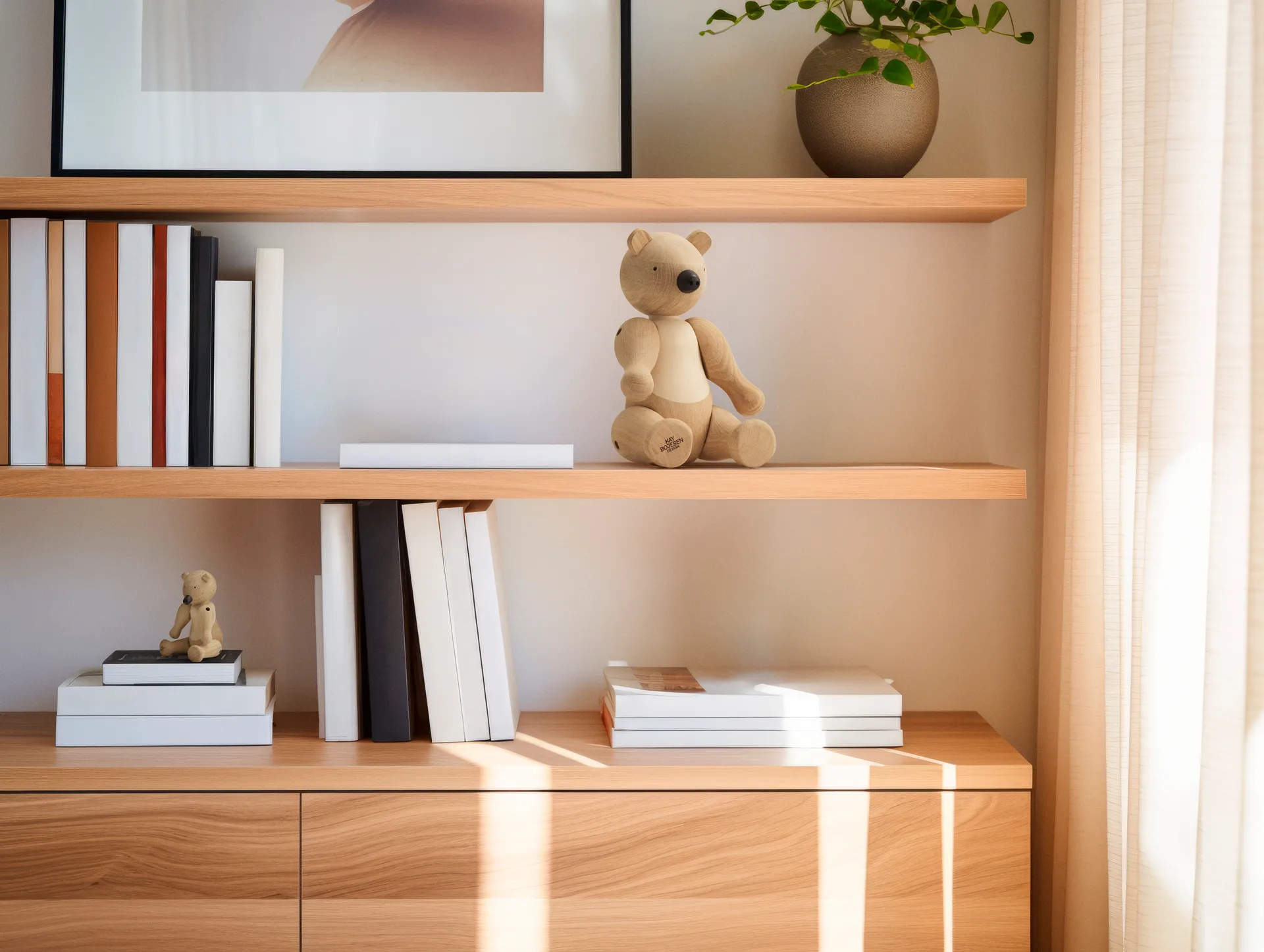 Kay Bojesen urso de madeira grande, carvalho-ácer Kay Bojesen Denmark