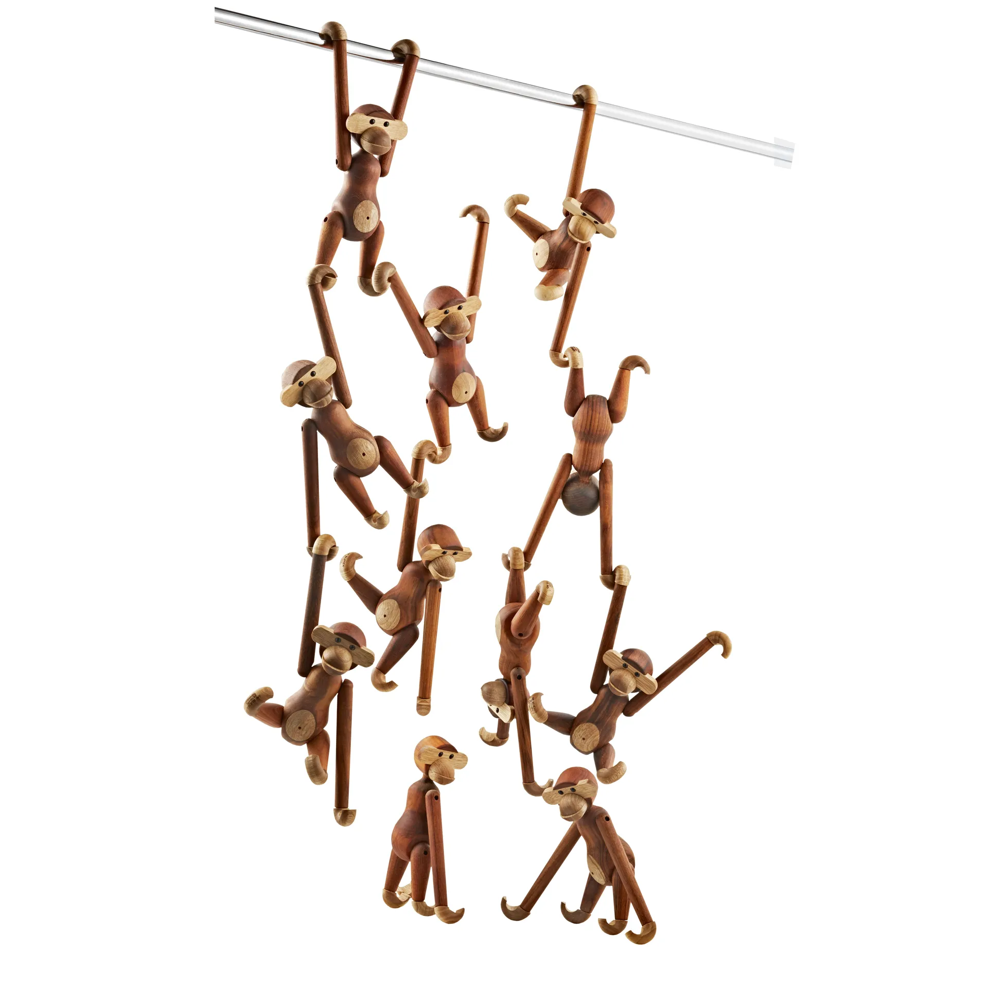 Macaco de madeira pequeno Kay Bojesen, madeira teca-limba 20 cm Kay Bojesen Denmark