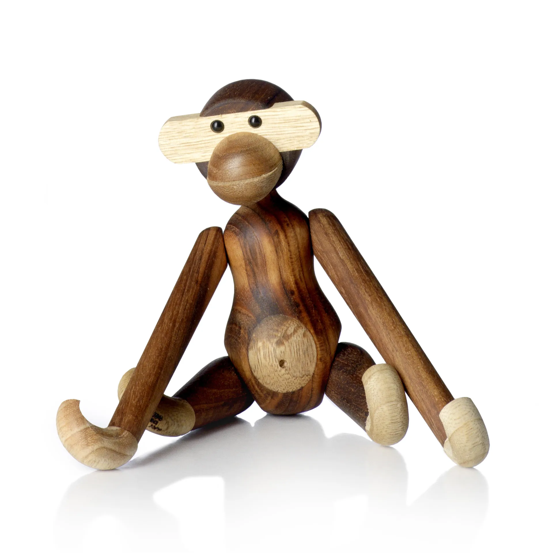 Macaco de madeira pequeno Kay Bojesen, madeira teca-limba 20 cm Kay Bojesen Denmark