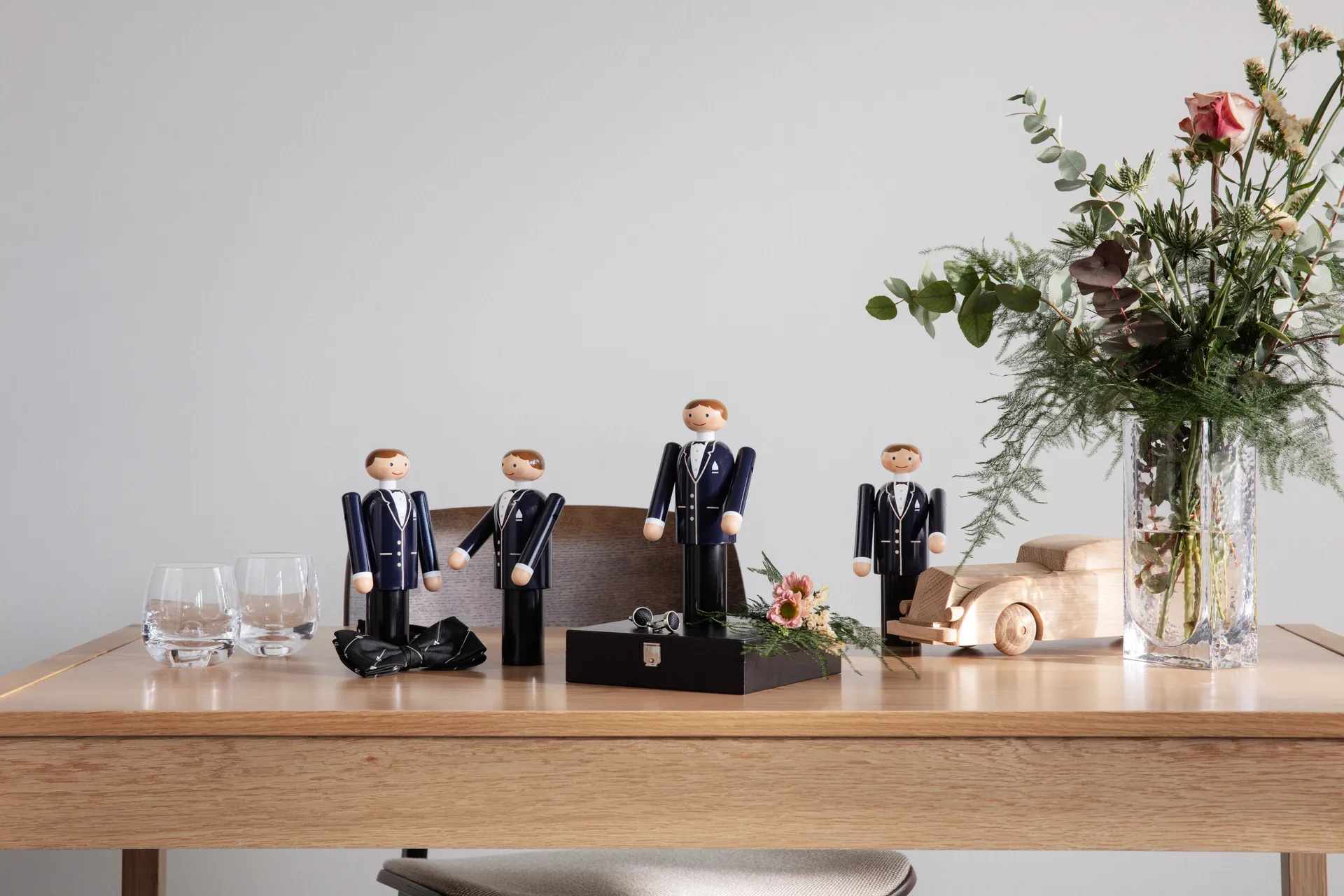 Noivo Kay Bojesen, Azul-preto e branco, 18 cm Kay Bojesen Denmark