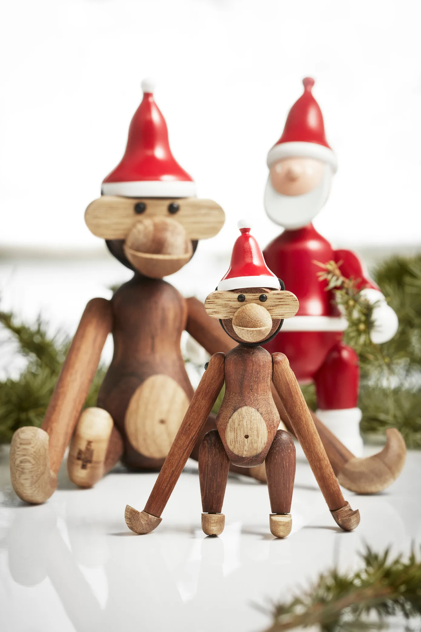 Pequeno macaco com chapéu de Natal Kay Bojesen Denmark