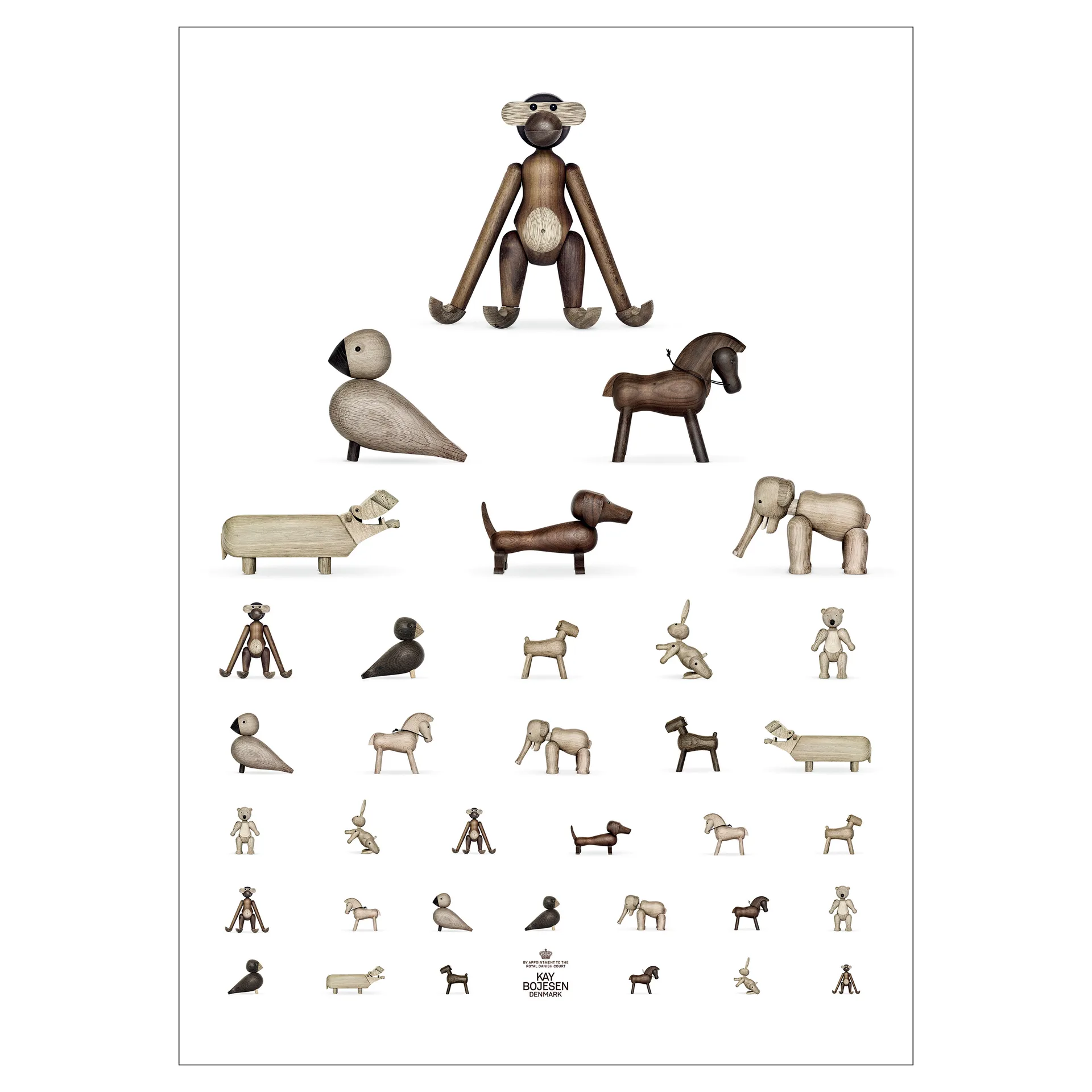 Póster Kay Bojesen animal, 50x70 cm Kay Bojesen Denmark