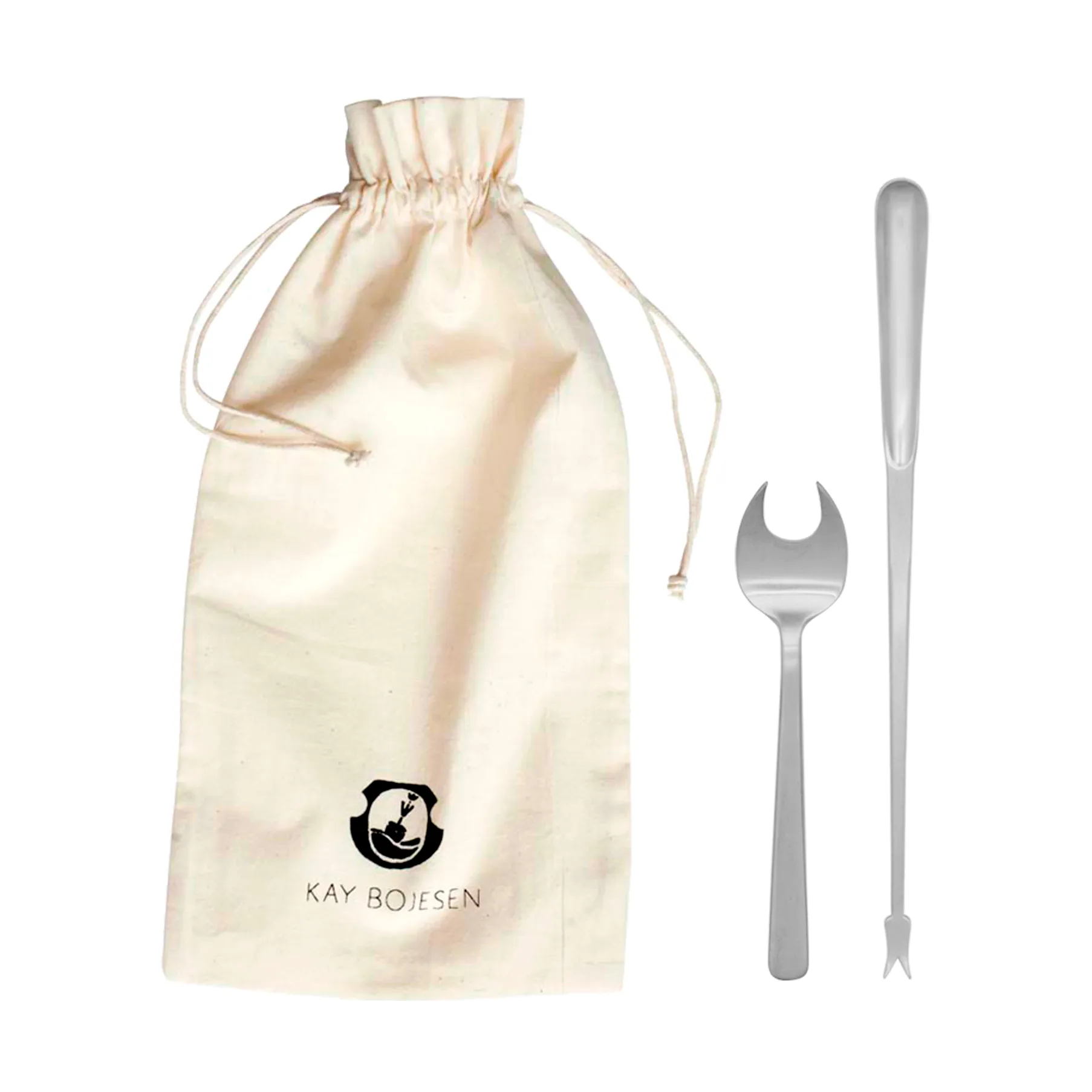 Grand Prix talheres de marisco 8 peças, Aço matte Kay Bojesen