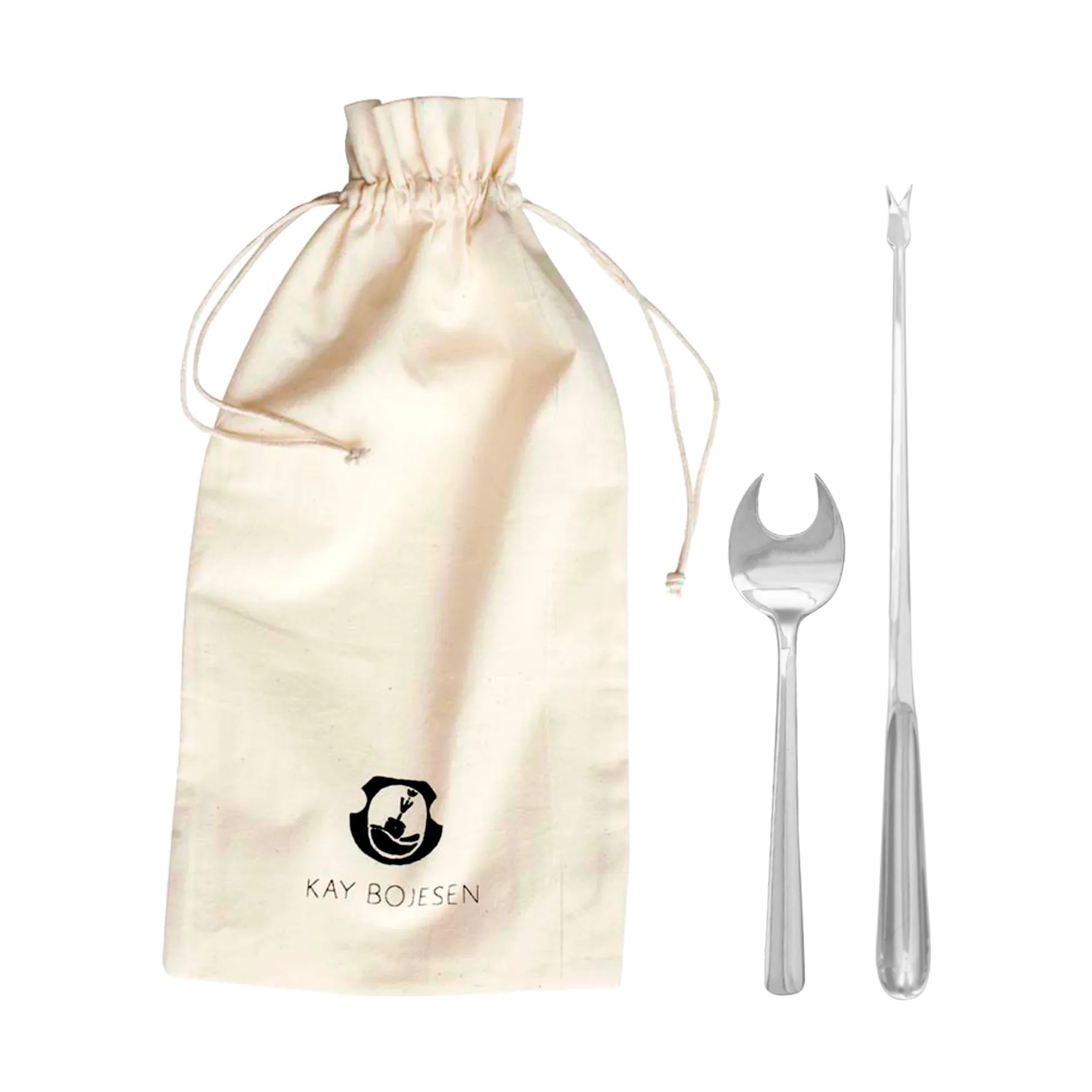 Grand Prix talheres de marisco 8 peças, Aço polido Kay Bojesen