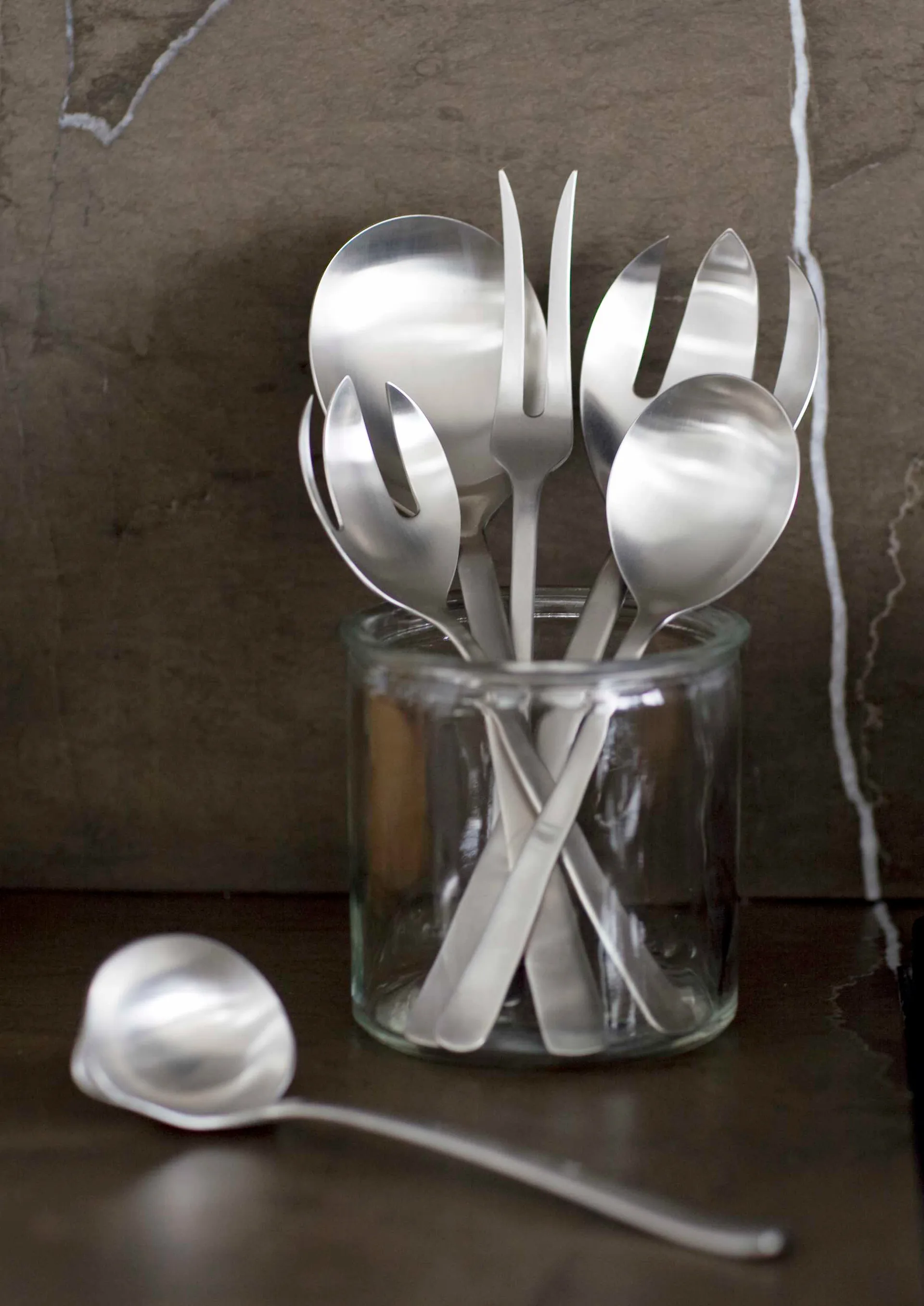 Grand Prix talheres de salada 23.5 cm 2 peças, Aço polido Kay Bojesen