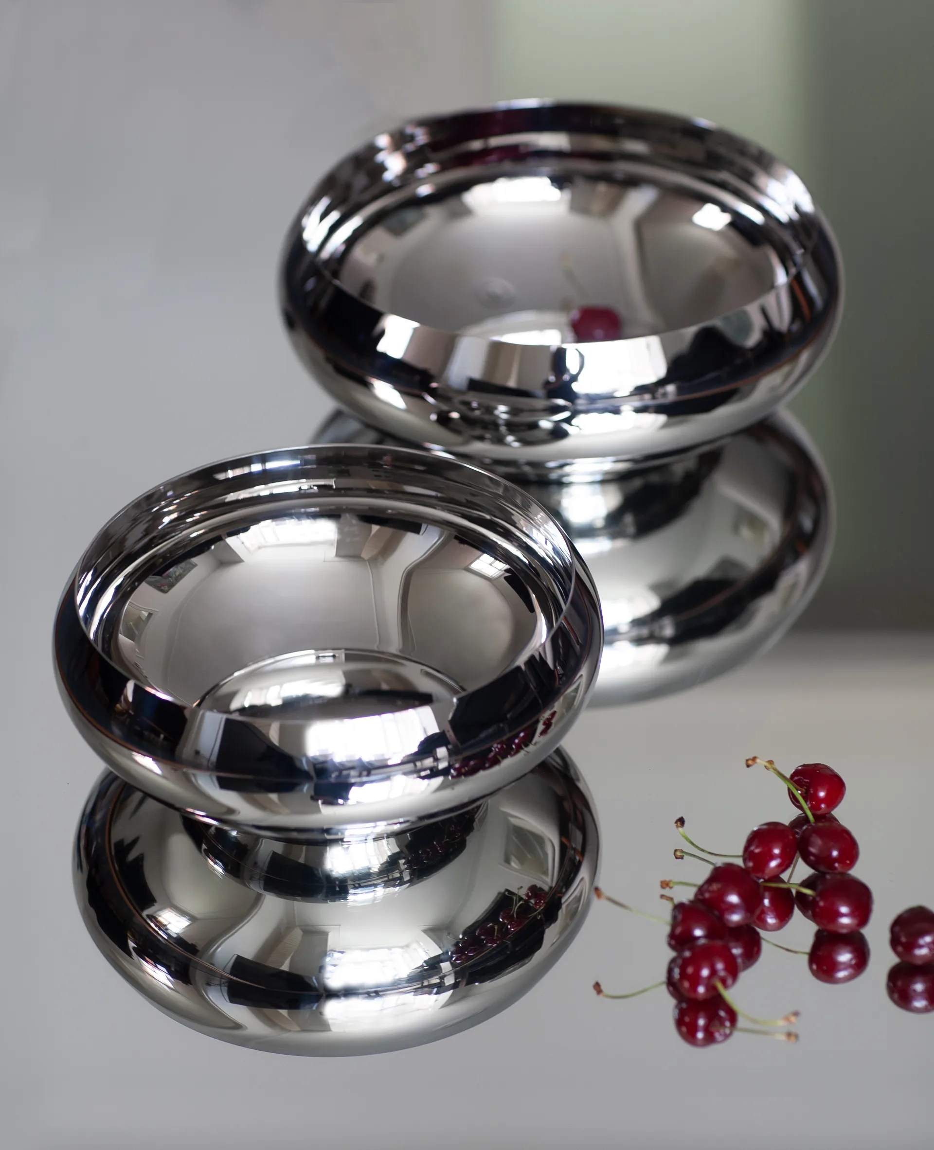 NEST tigela Ø23 cm, Aço polido Kay Bojesen