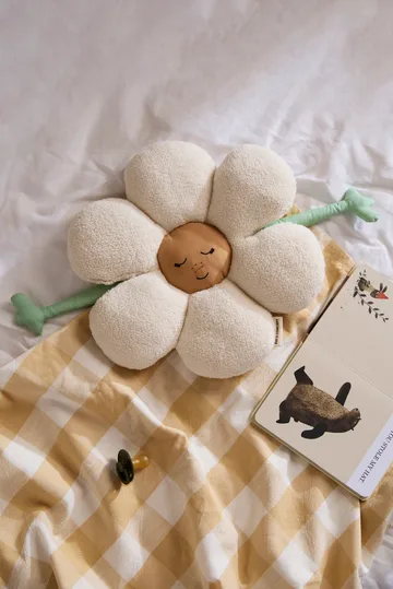 Almofada Blomma - Branco-verde-amarelo - Kid's Concept