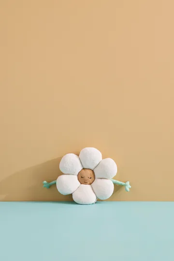 Almofada Blomma - Branco-verde-amarelo - Kid's Concept