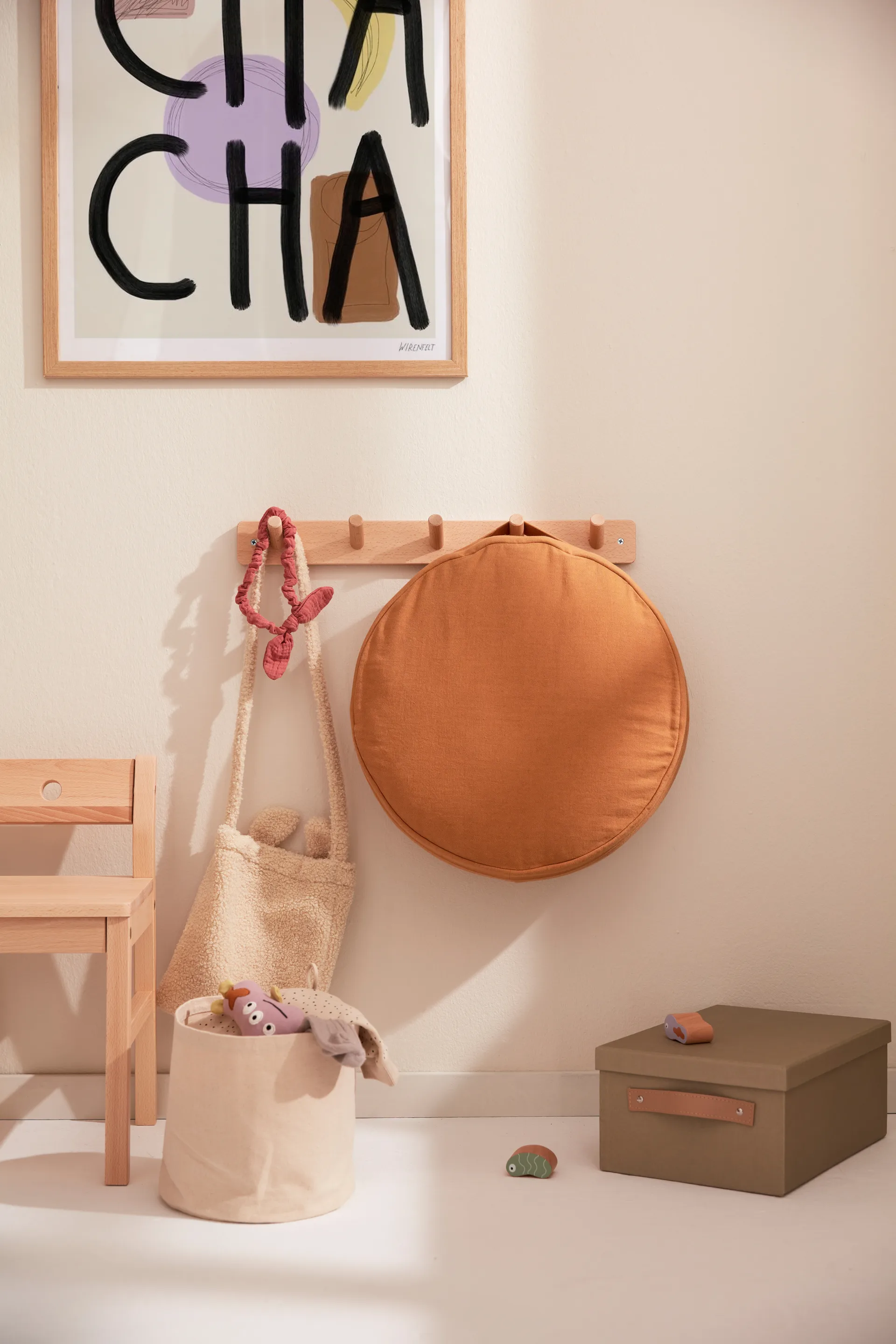 Cilindro têxtil de armazenamento 2-peças Kid's Base, Branco natural Kid's Concept