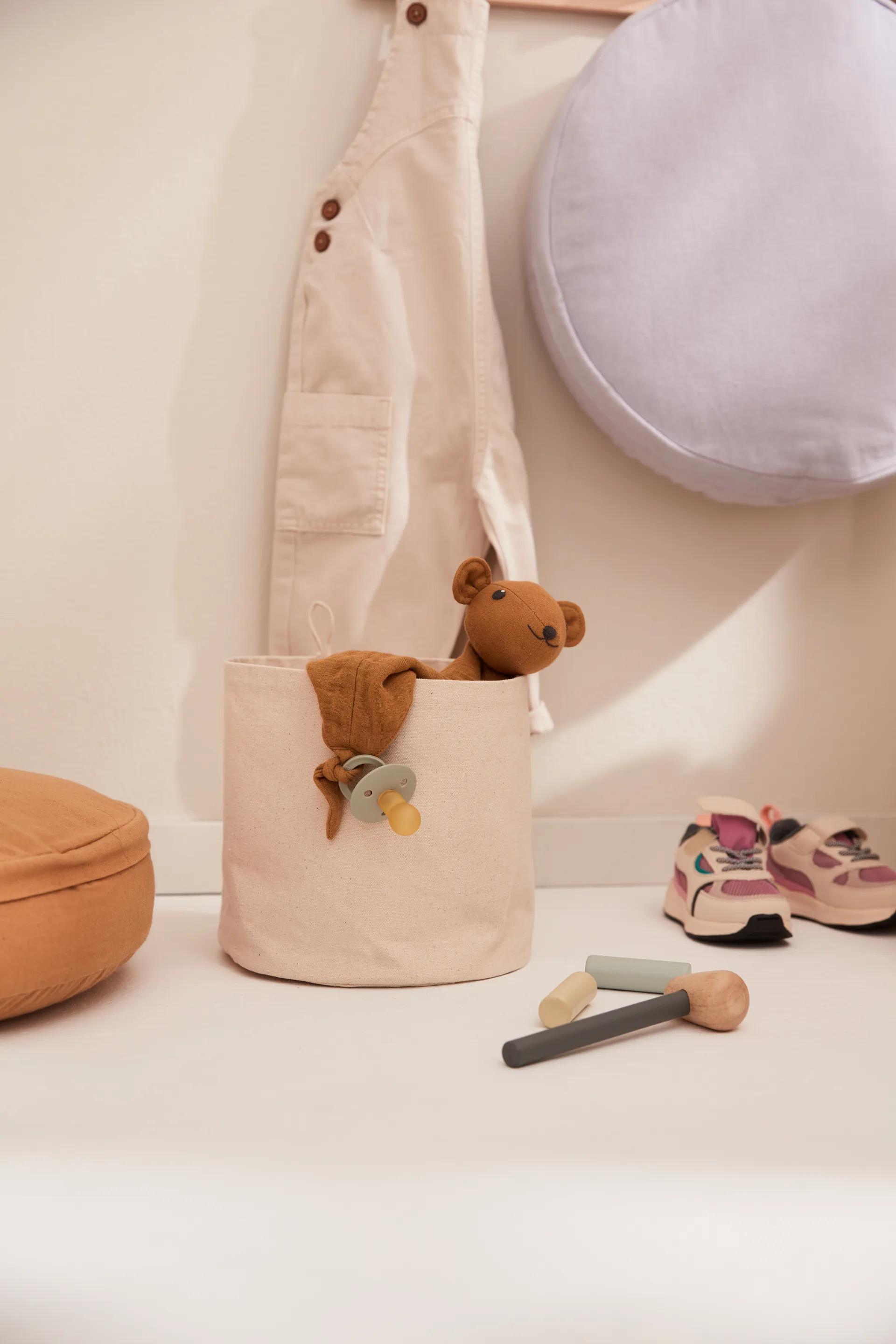 Cilindro têxtil de armazenamento 2-peças Kid's Base, Branco natural Kid's Concept