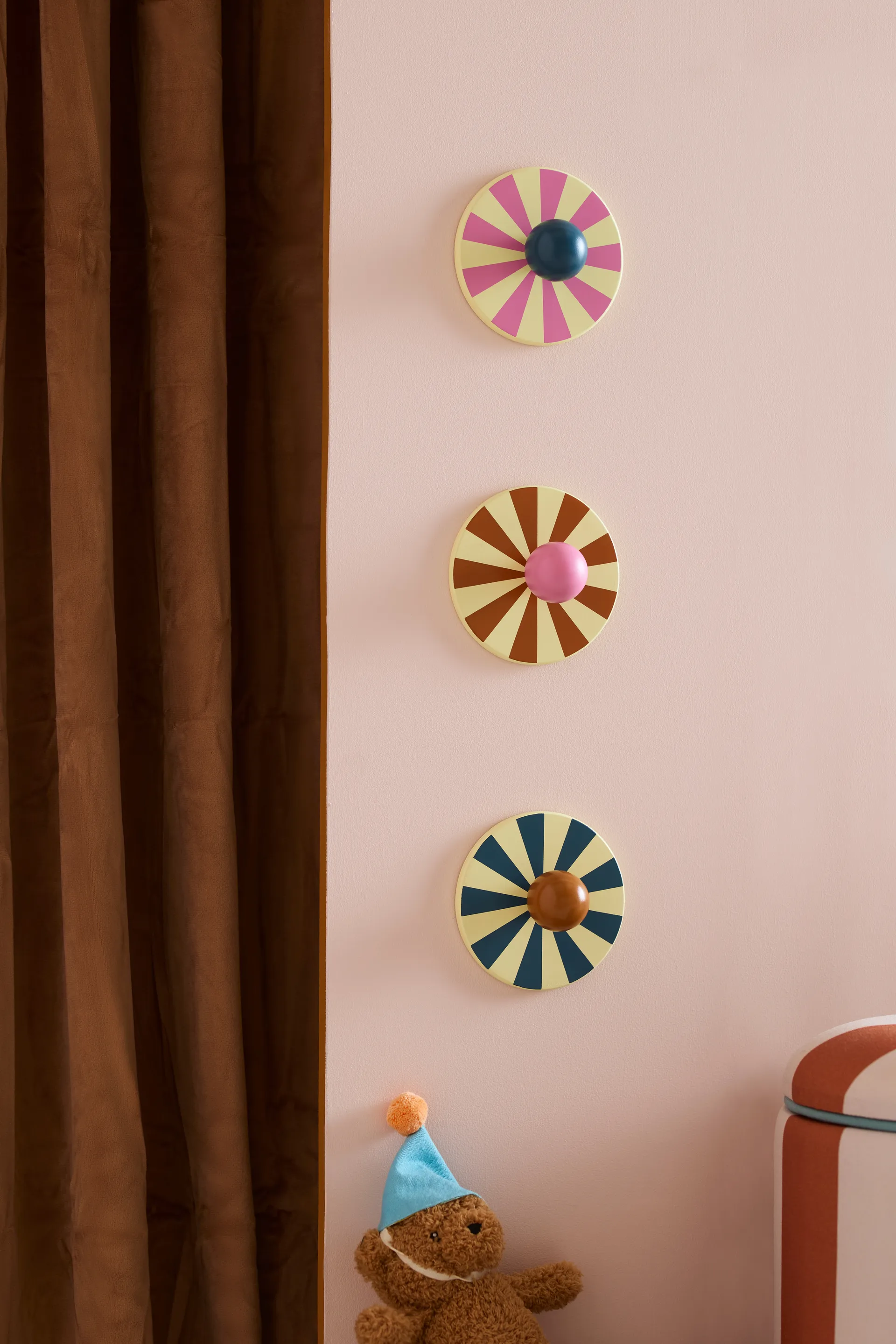 Gancho Cirkus 3 peças, Multi, Ø10x4,4 cm Kid's Concept