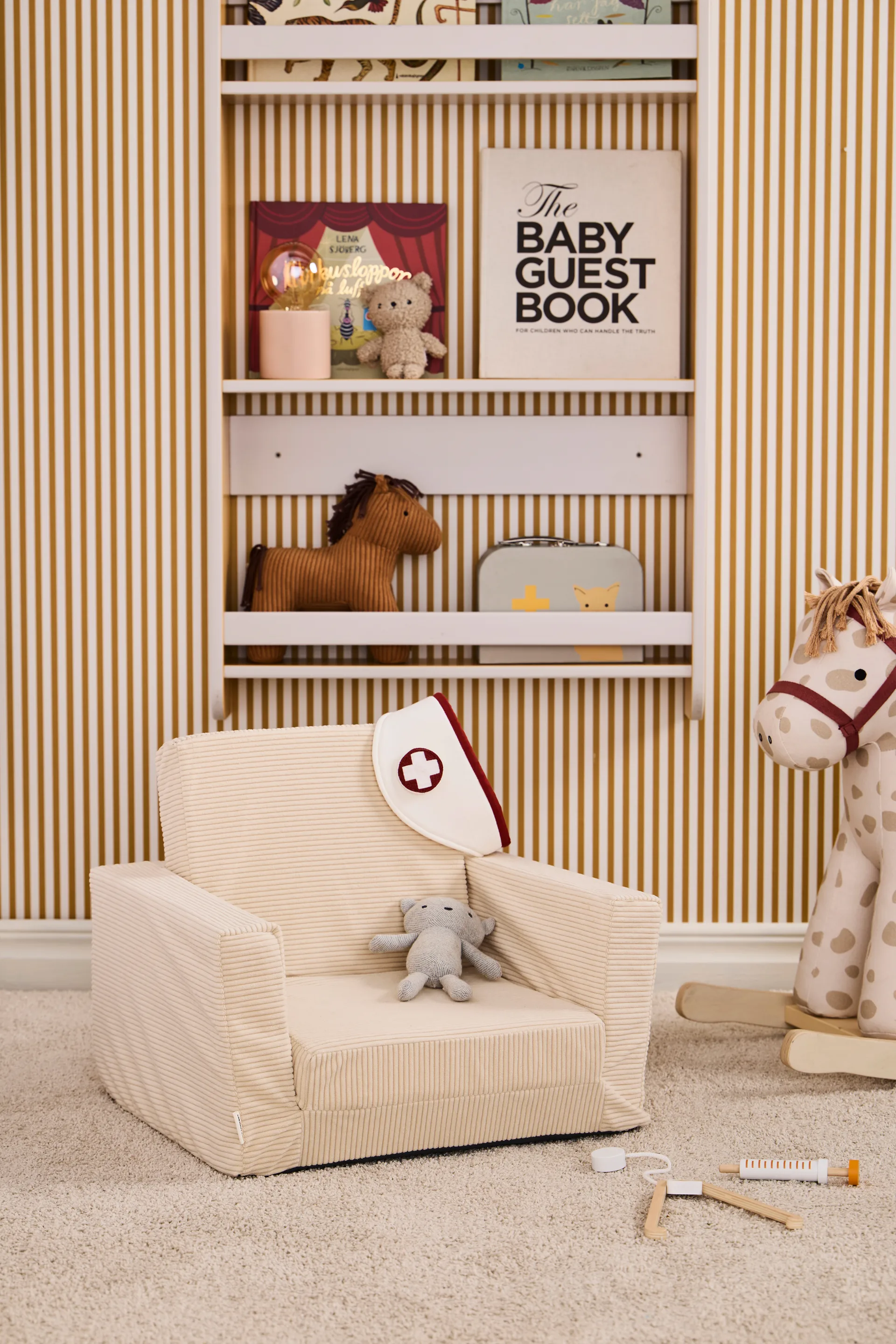 Kid's Base poltrona dobrável , Branco natural Kid's Concept