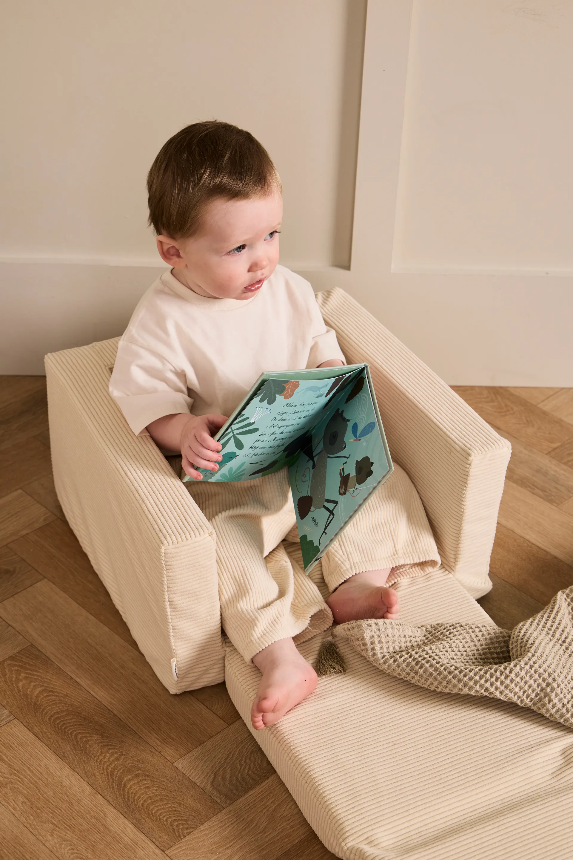 Kid's Base poltrona dobrável , Branco natural Kid's Concept