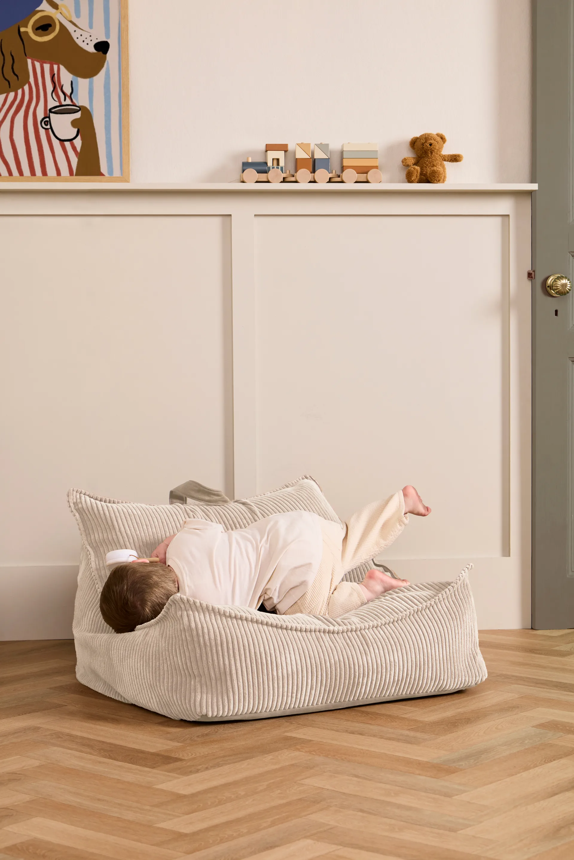 Kid's Base saco de assento, Branco natural Kid's Concept