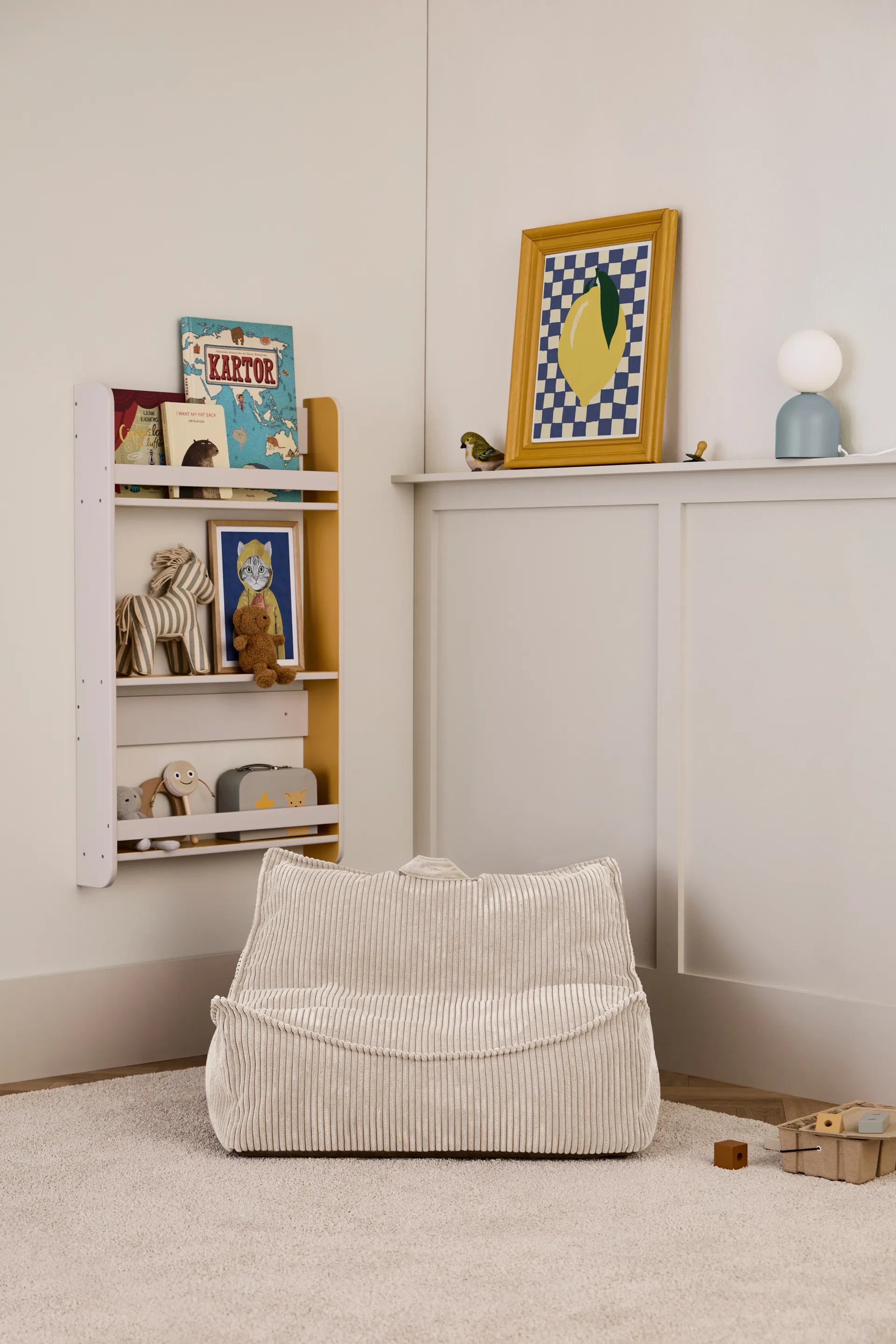 Kid's Base saco de assento, Branco natural Kid's Concept