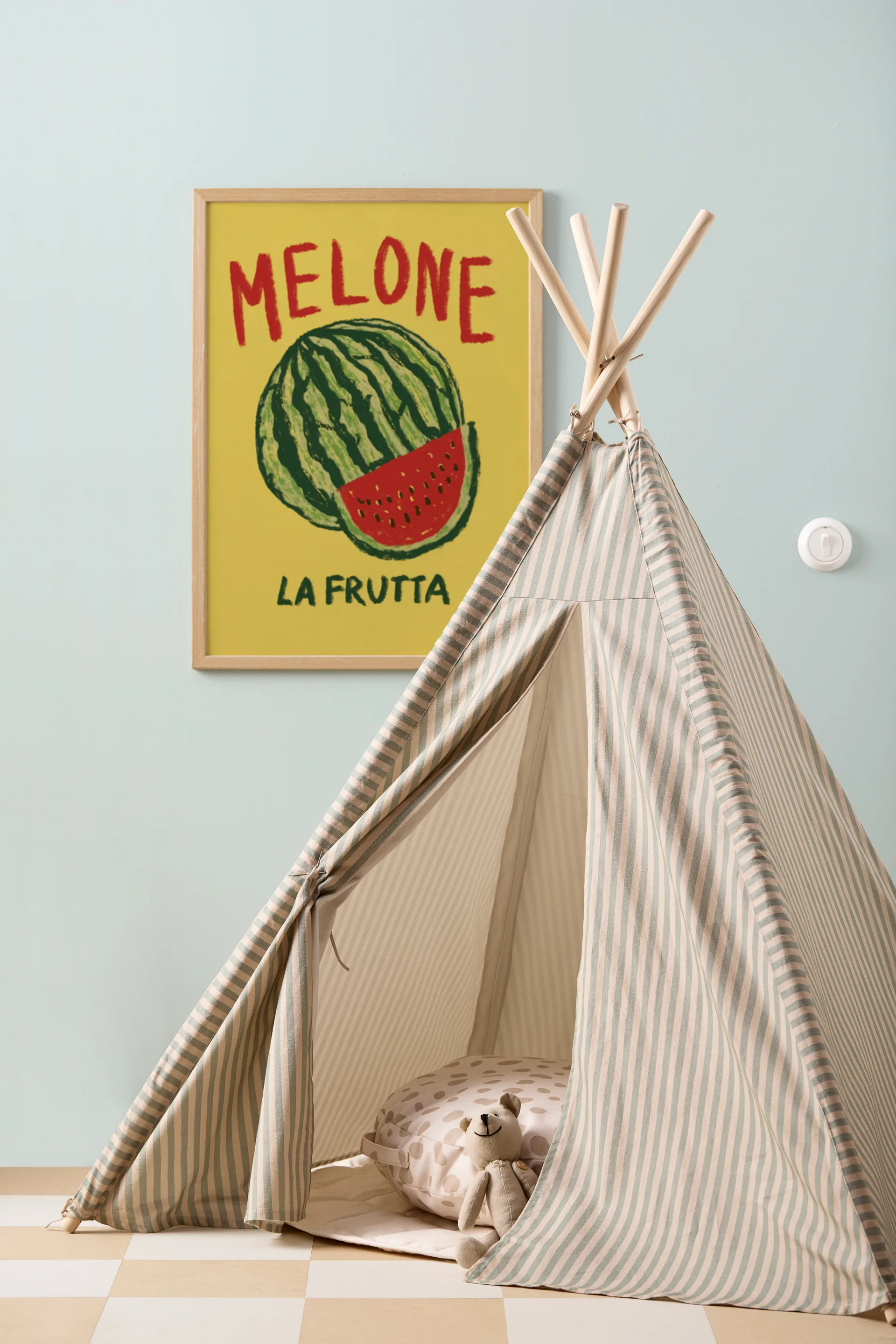 Kid's Base tenda tipi 100x95x140 cm, Rand Kid's Concept