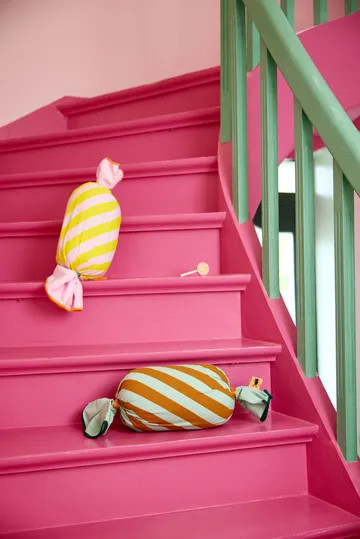Pippi almofada em forma de rebuçado - Rosa, 53x16 cm - Kid's Concept