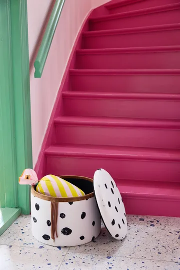 Pippi almofada em forma de rebuçado - Rosa, 53x16 cm - Kid's Concept