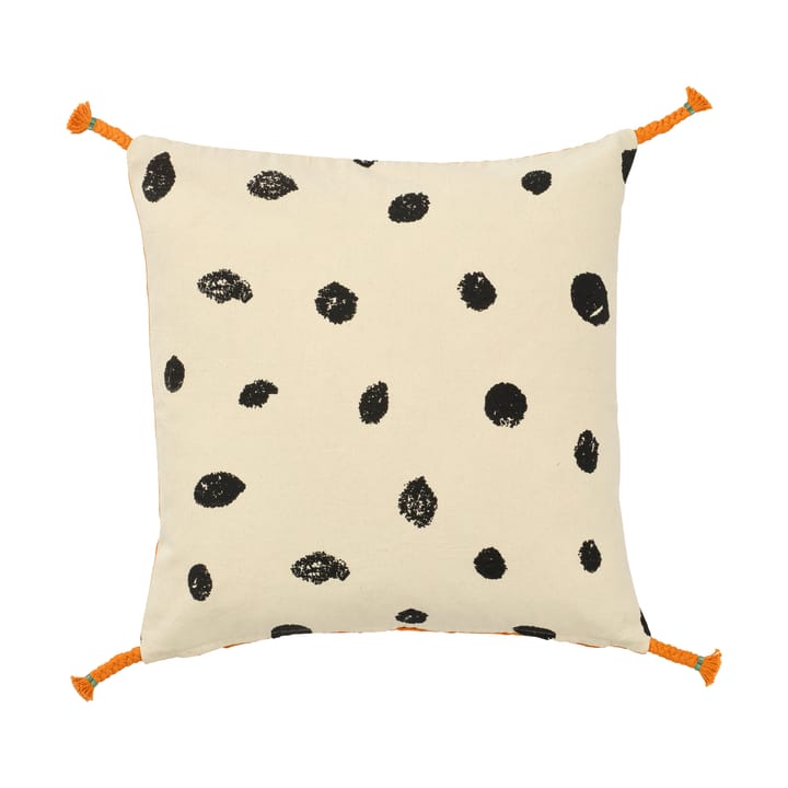 Pippi capa de almofada 50x50 cm - Branco-laranja - Kid's Concept
