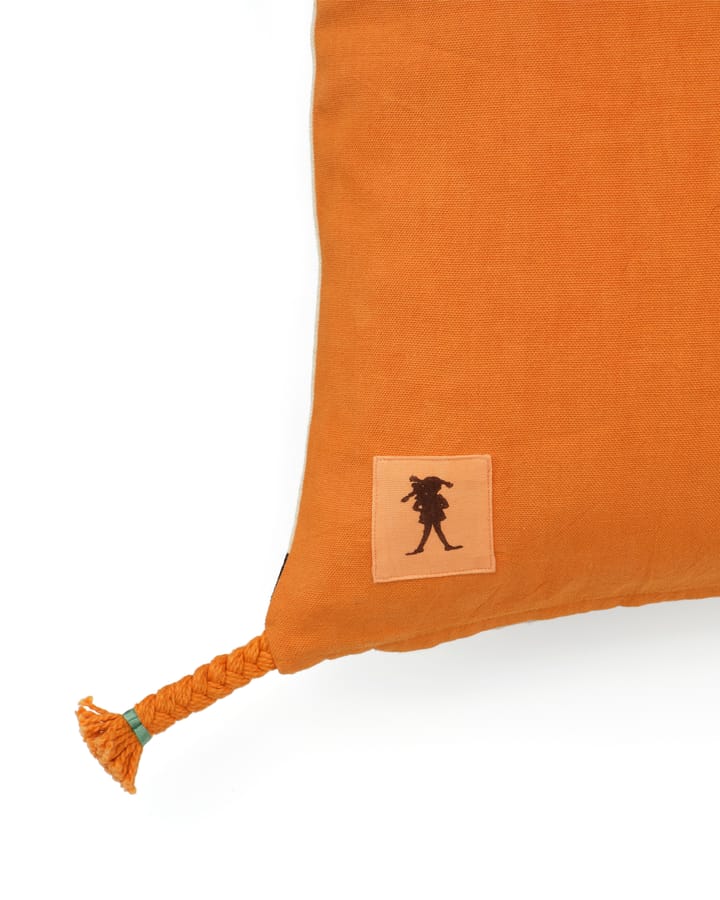 Pippi capa de almofada 50x50 cm, Branco-laranja Kid's Concept
