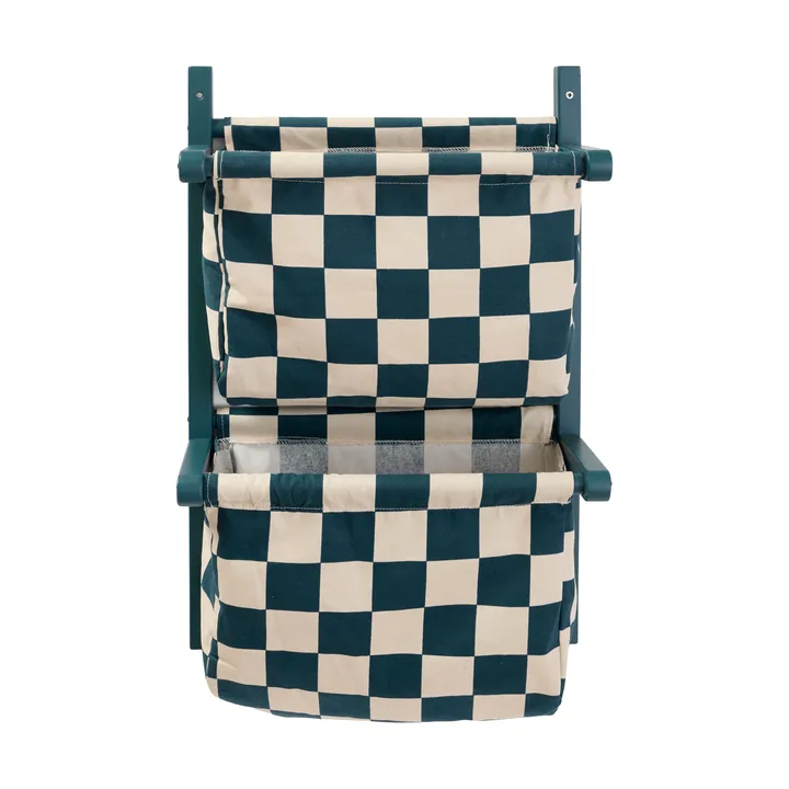 Prateleira para sacos quadriculada - Azul‑verde, 40x19x60 cm - Kid's Concept