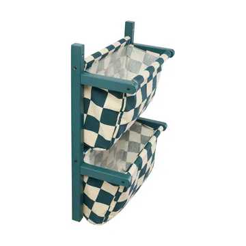 Prateleira para sacos quadriculada - Azul‑verde, 40x19x60 cm - Kid's Concept
