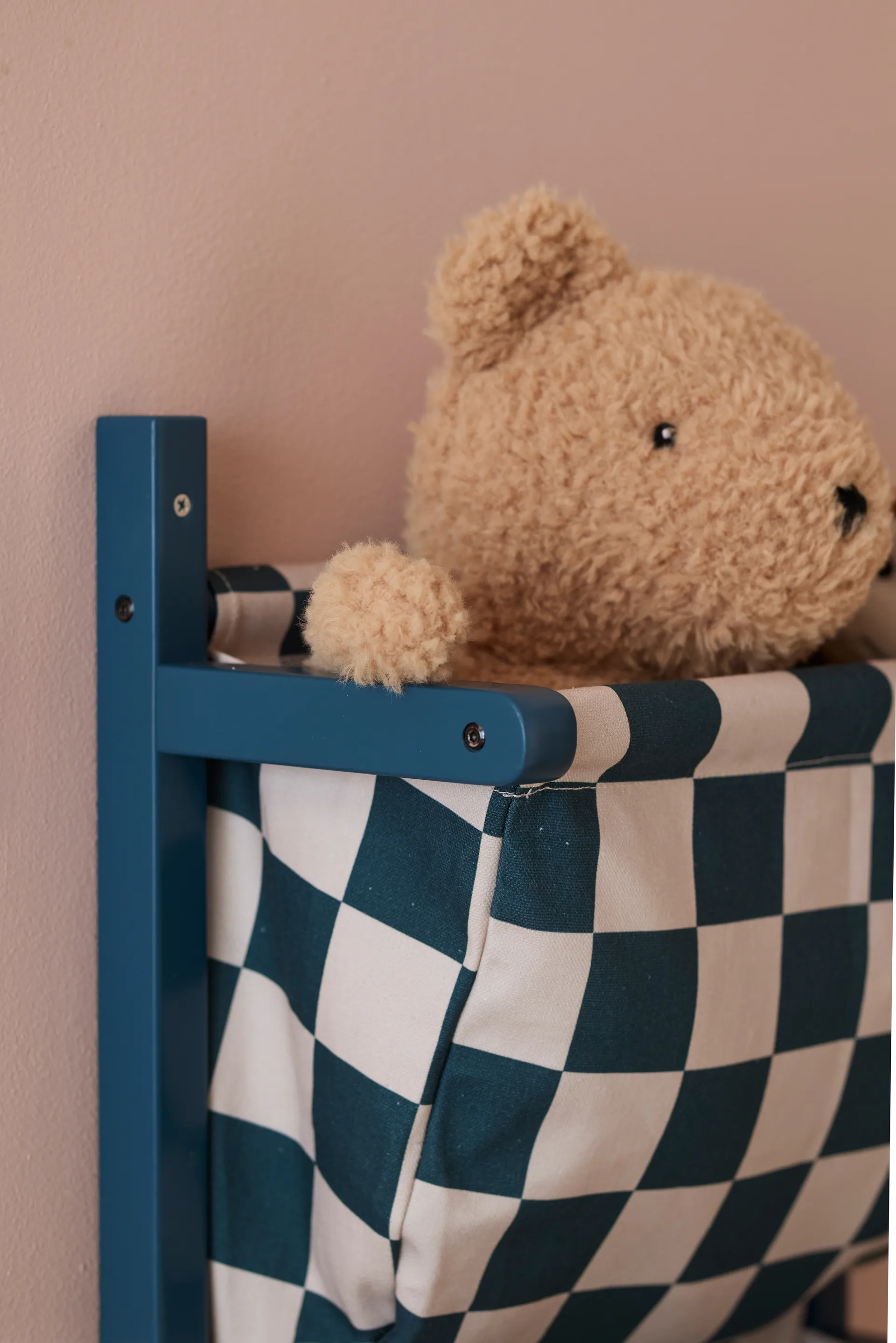 Prateleira para sacos quadriculada, Azul‑verde, 40x19x60 cm Kid's Concept