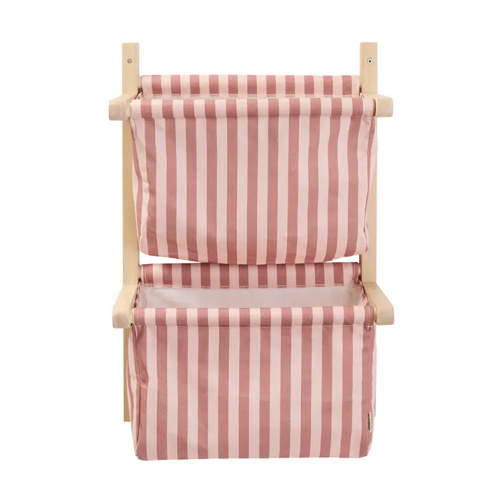 Prateleira para sacos riscada - Rosa-acastanhado, 40x19x60 cm - Kid's Concept