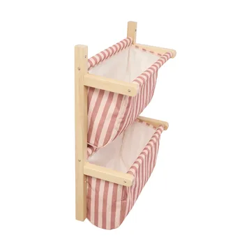 Prateleira para sacos riscada - Rosa-acastanhado, 40x19x60 cm - Kid's Concept