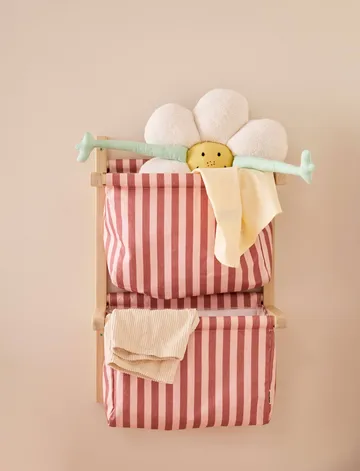 Prateleira para sacos riscada - Rosa-acastanhado, 40x19x60 cm - Kid's Concept
