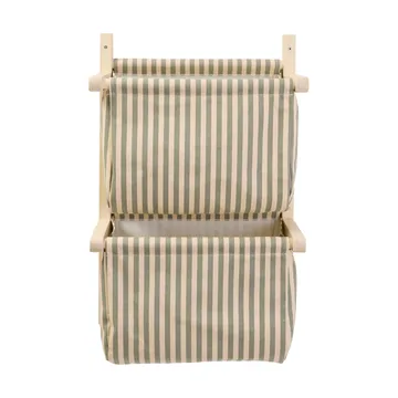 Prateleira para sacos riscada - Verde, 40x19x60 cm - Kid's Concept