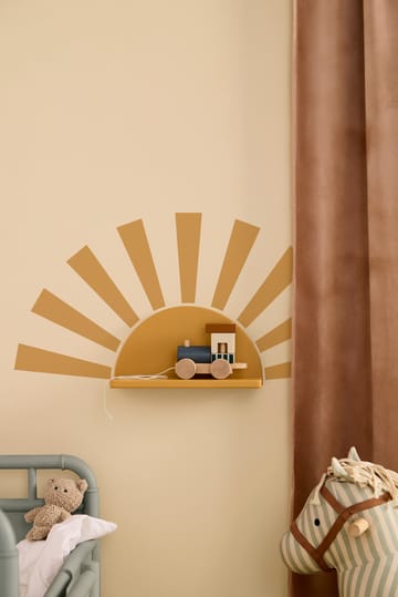 Star prateleira circular incluindo autocolantes - Mostarda - Kid's Concept