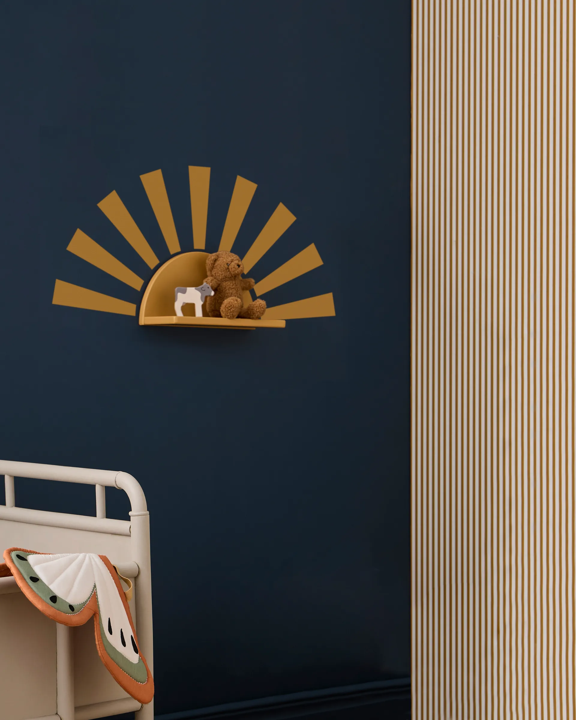 Star prateleira circular incluindo autocolantes, Mostarda Kid's Concept