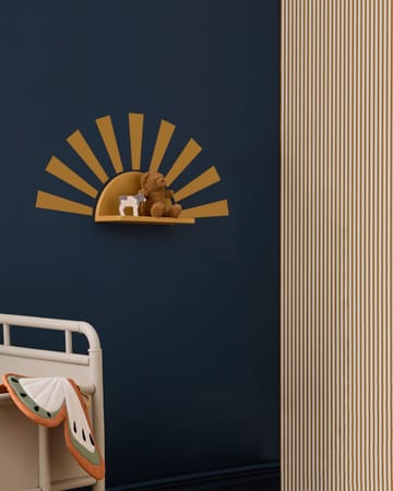 Star prateleira circular incluindo autocolantes - Mostarda - Kid's Concept