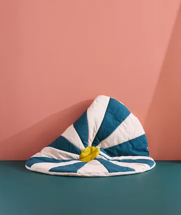 Tapete de brincar Cirkus - Azul‑verde, Ø112x2 cm - Kid's Concept