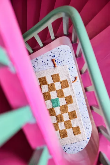 Tapete Pippi xadrez - Khaki, 120x160 cm - Kid's Concept