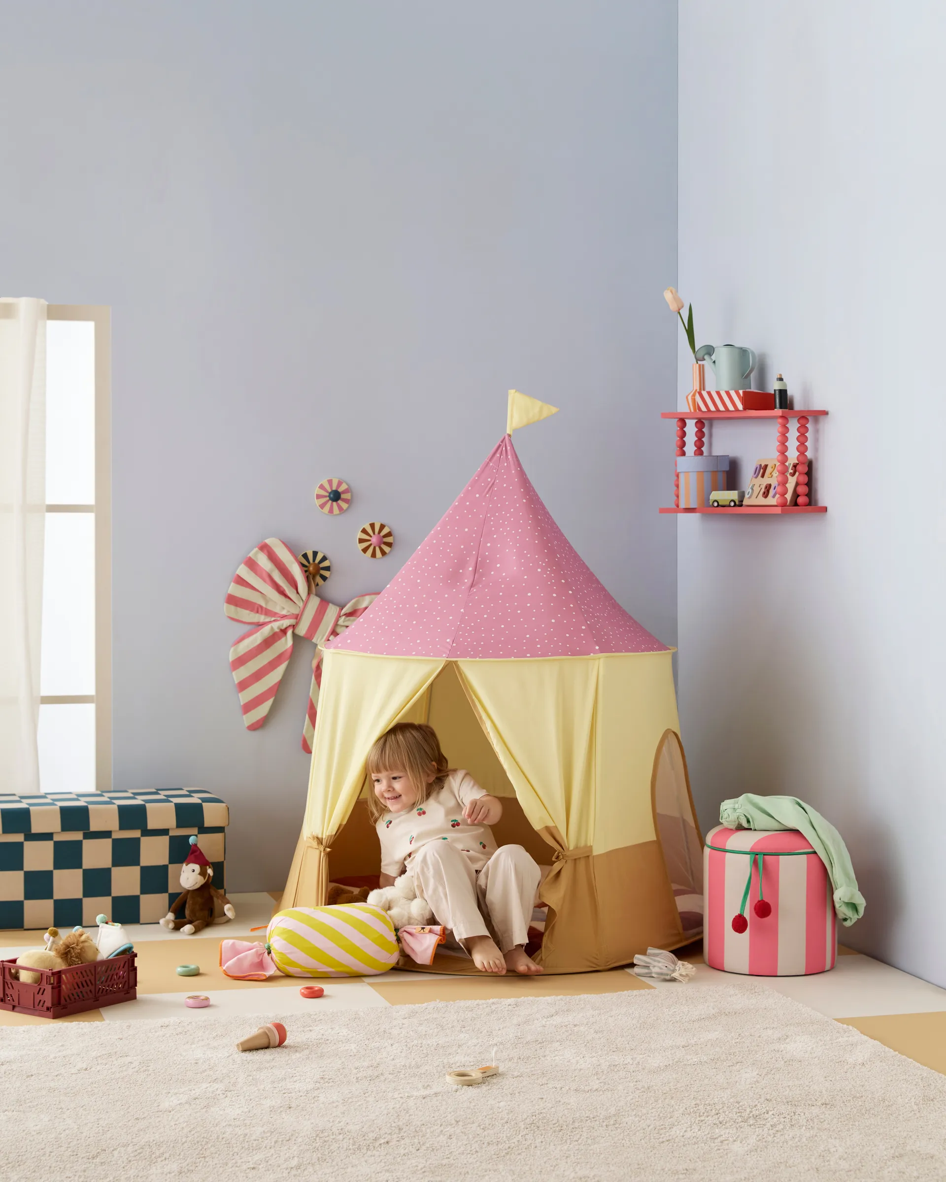 Tenda de circo, Rosa, Ø115x120 cm Kid's Concept