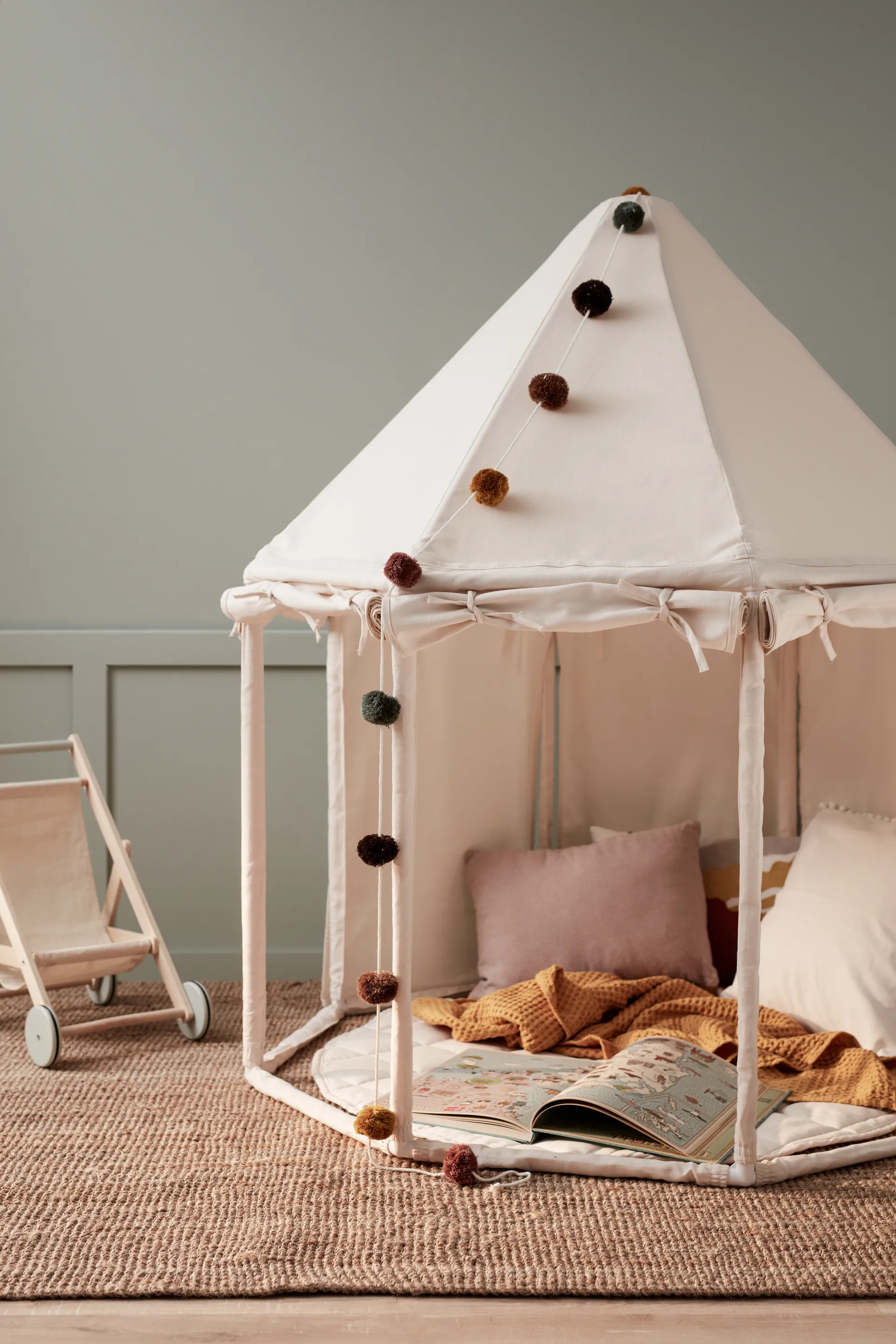Tenda Pavilhão Kid's Base, Branco natural Kid's Concept