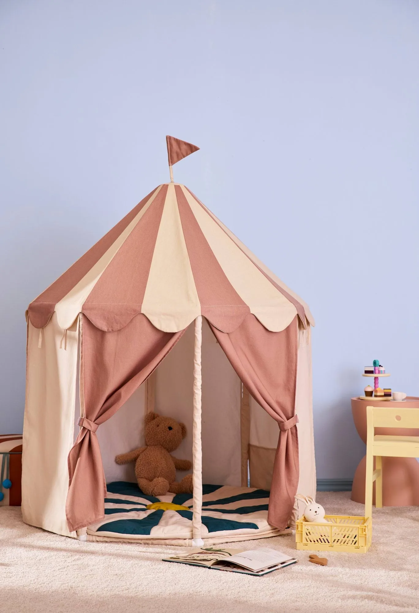 Tenda Pavilhão Kid's Base, Riscas castanhas Kid's Concept