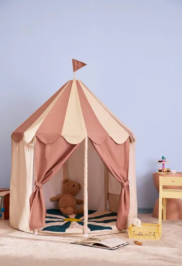 Tenda Pavilhão Kid's Base - Riscas castanhas - Kid's Concept