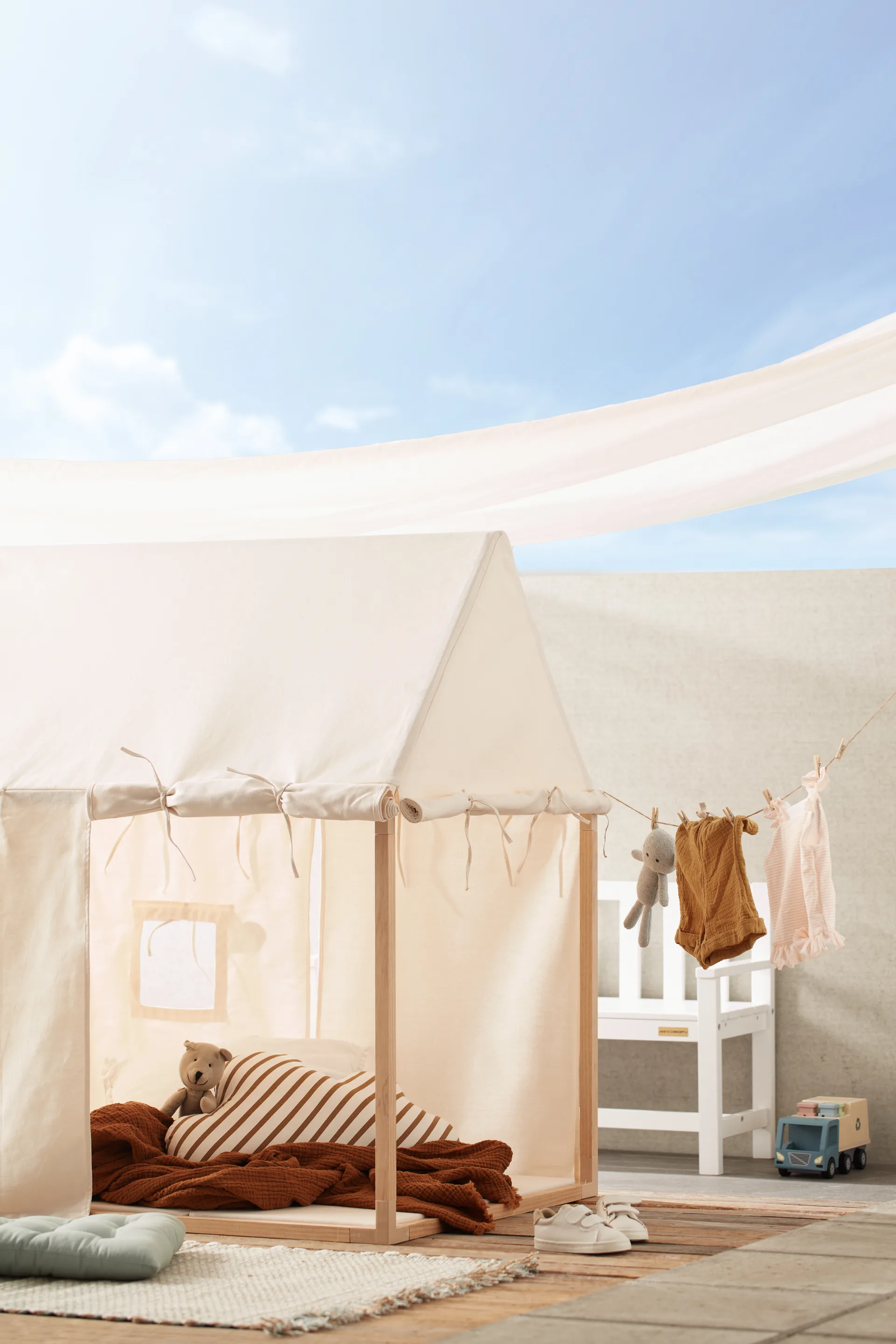 Tenda Playhouse Kid's Base, Branco natural Kid's Concept