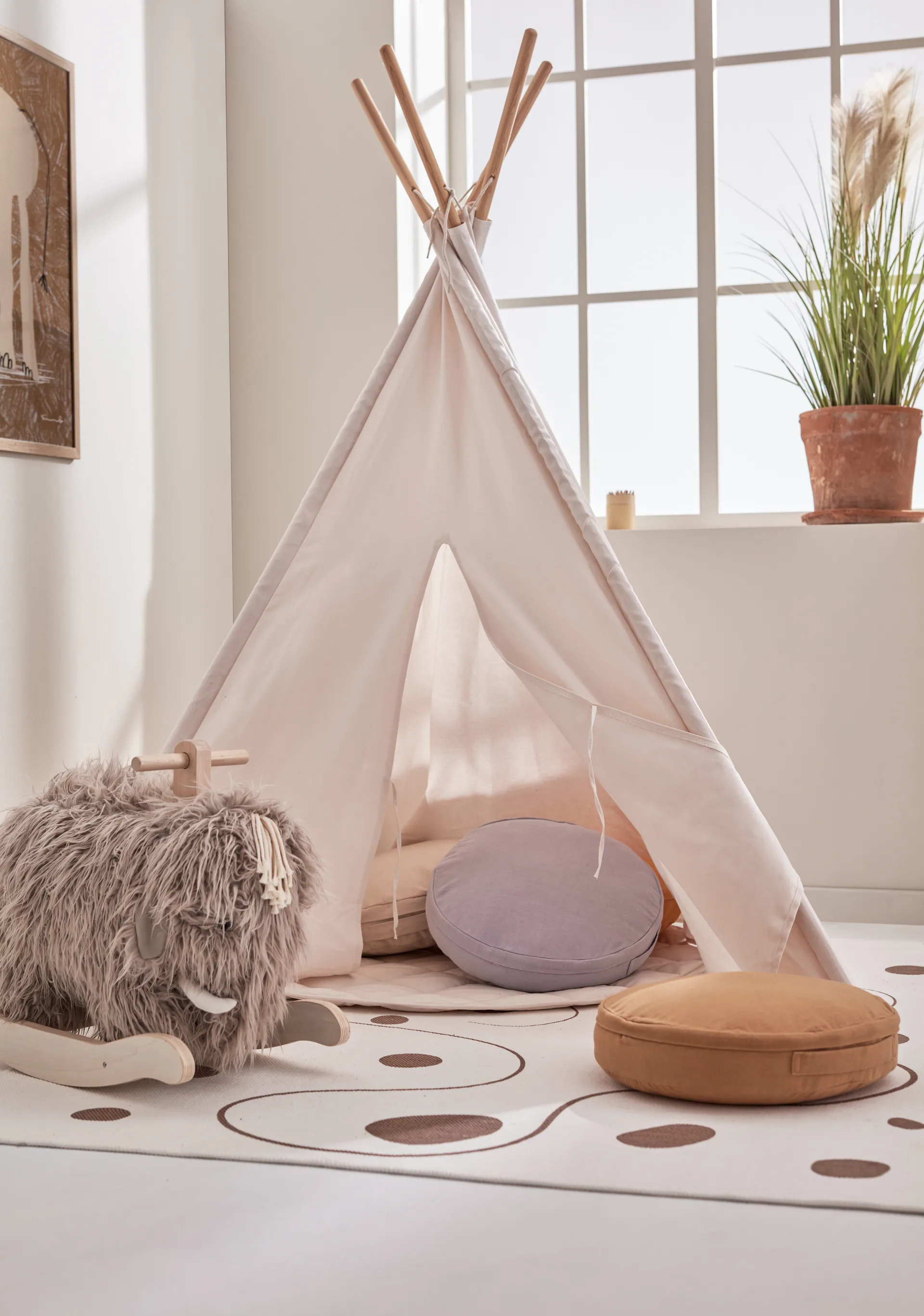 Tenda Tipi Kid's Base , Branco natural Kid's Concept