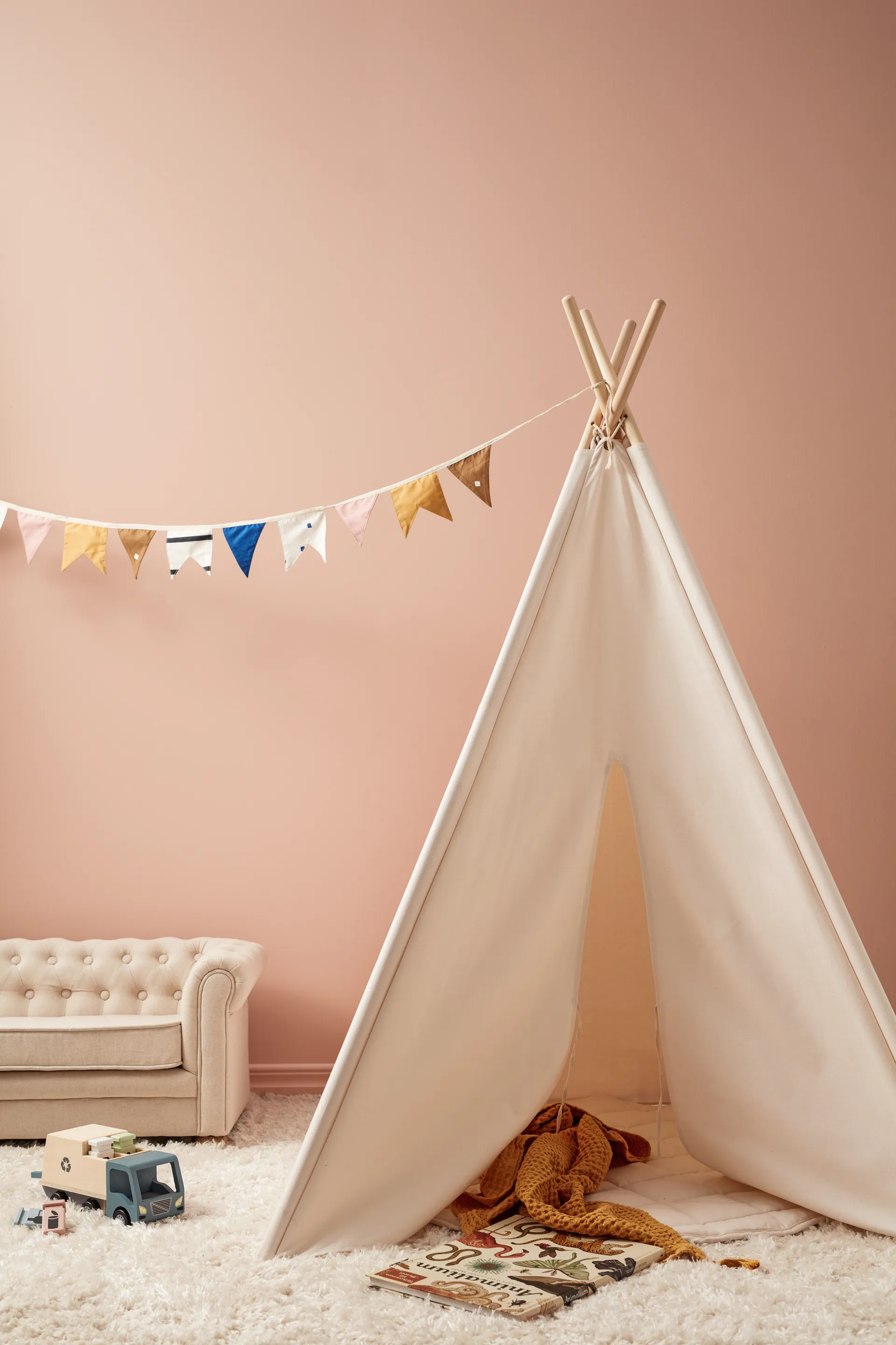 Tenda Tipi Kid's Base , Branco natural Kid's Concept
