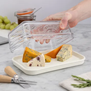 Armazenamento de queijo Kilner - Transparente-branco - Kilner