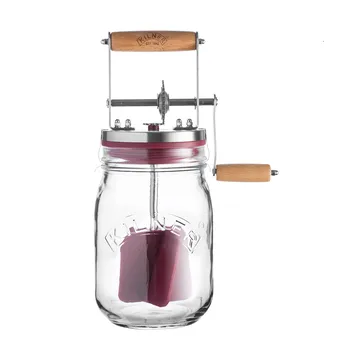 Batedor de manteiga Kilner - Transparente-vermelho, 1 L - Kilner