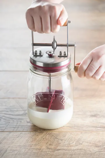 Batedor de manteiga Kilner - Transparente-vermelho, 1 L - Kilner