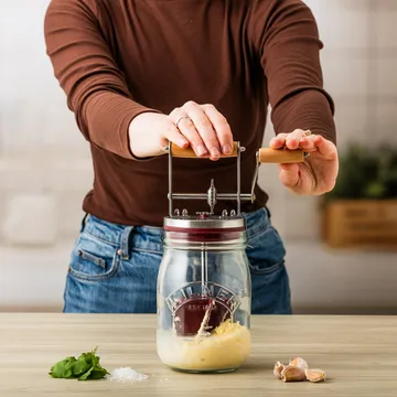 Batedor de manteiga Kilner - Transparente-vermelho, 1 L - Kilner